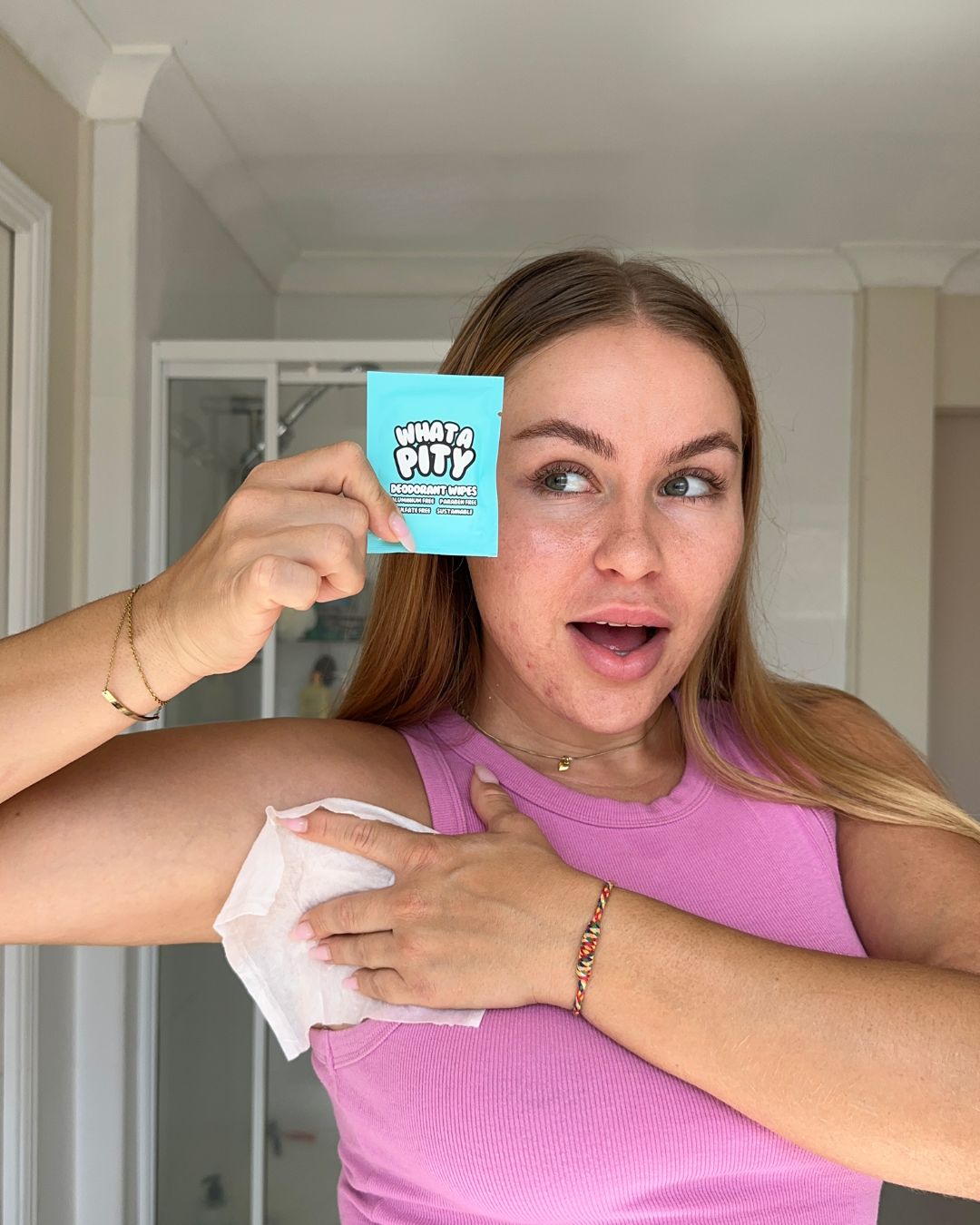 Deodorant Wipe Unwrapped