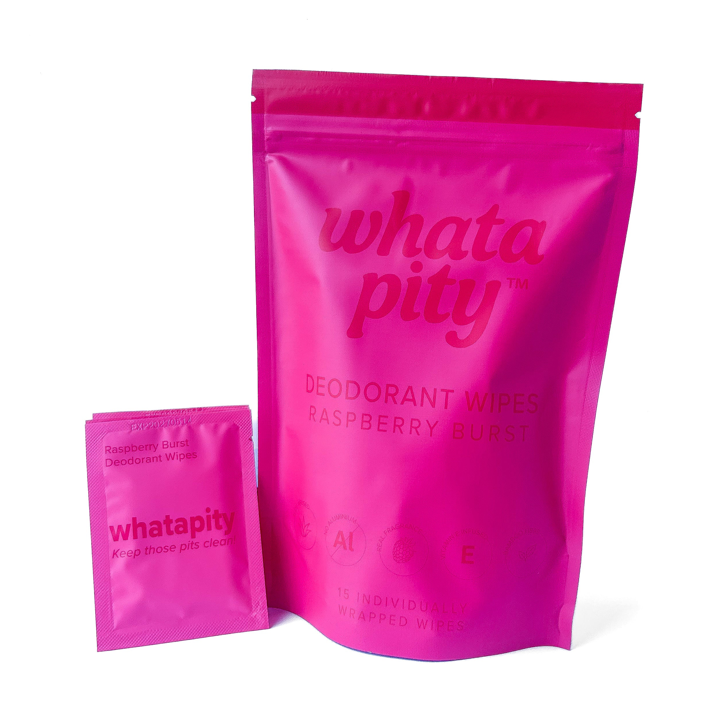 Raspberry Burst Individual Deodorant Wipe