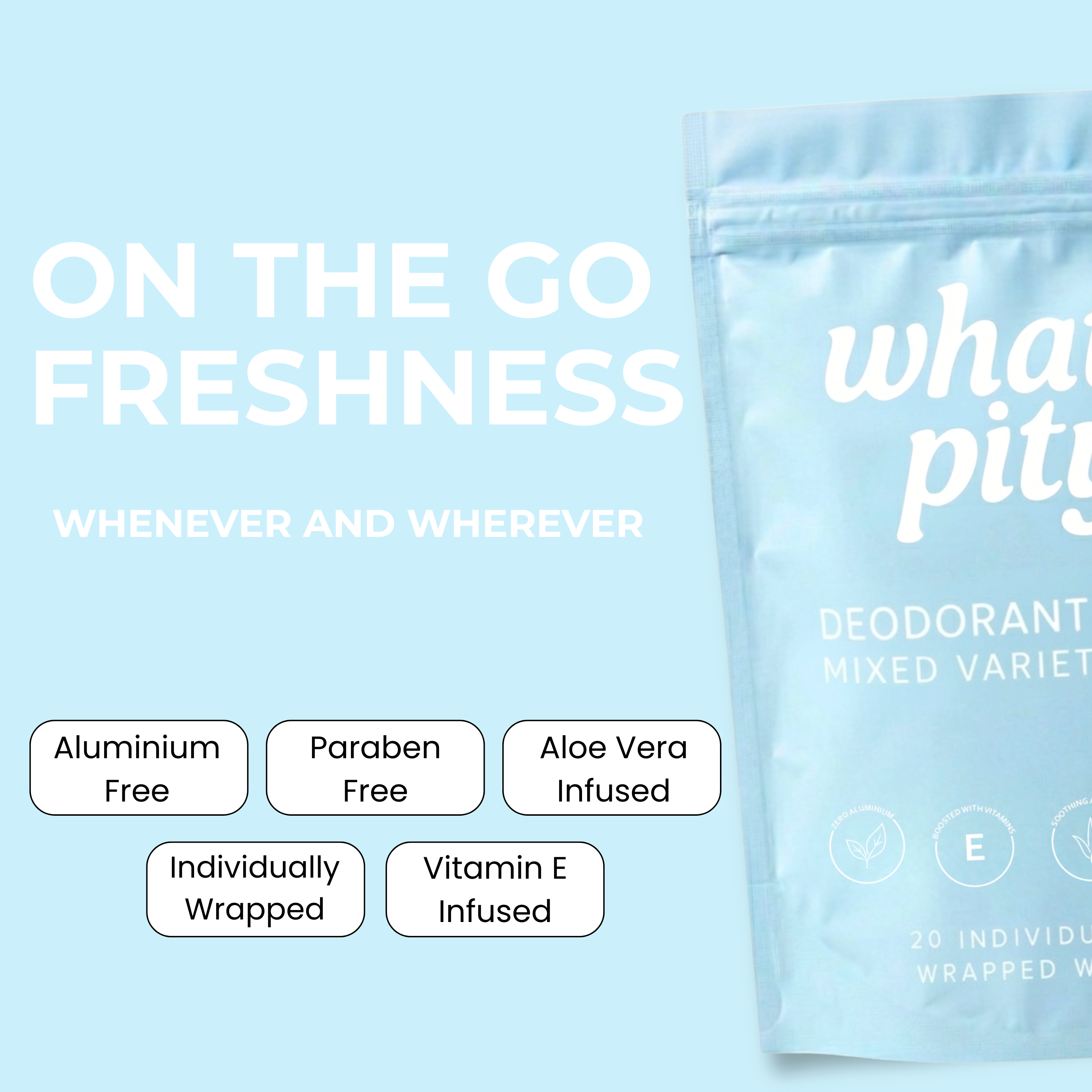 Mixed Variety Deodorant Wipes