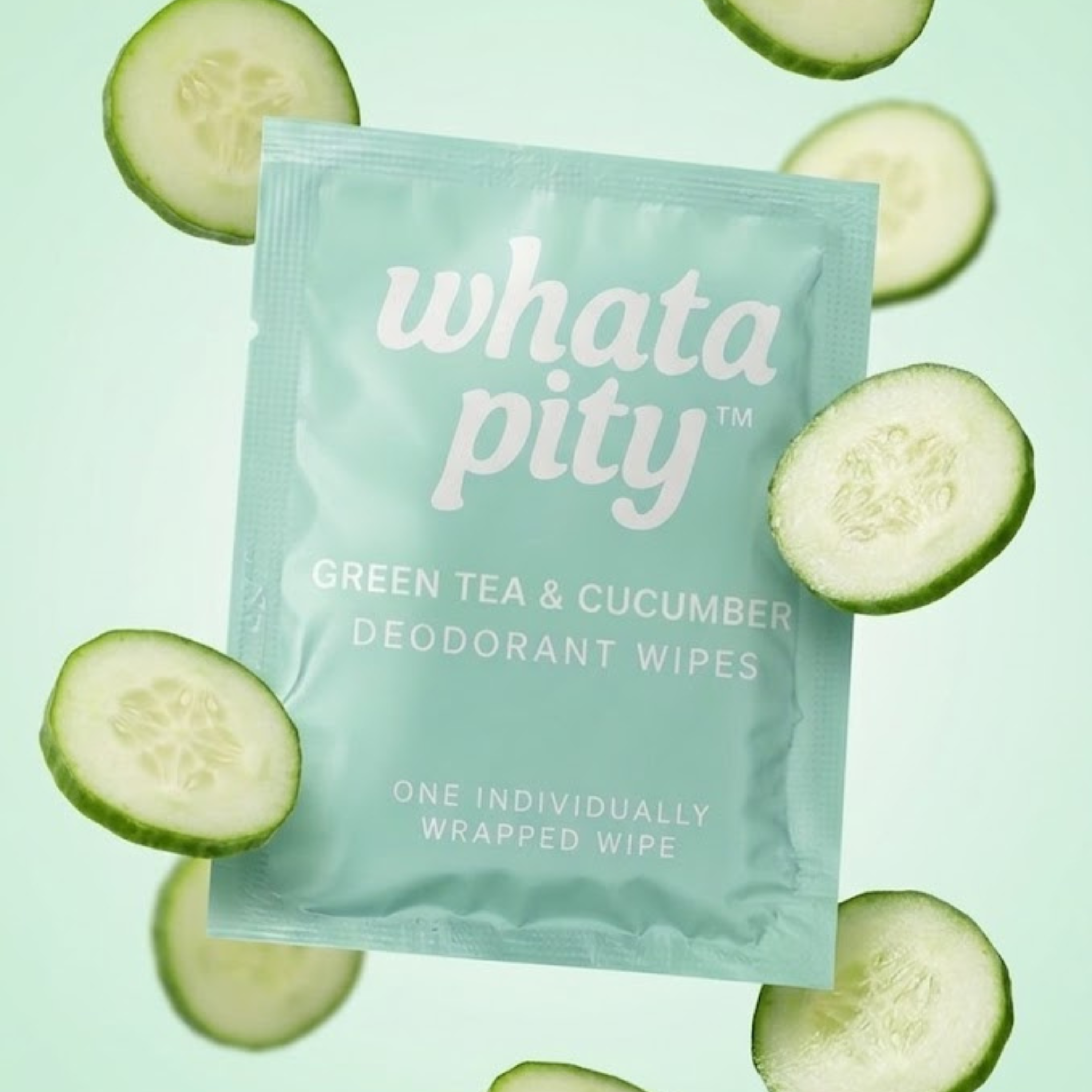 soothing cucumber individually wrapped deodorant wipe